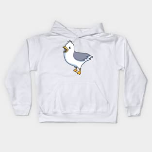 Kawaii herring gull Kids Hoodie